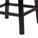 Baxton Studio Theron Mid-Century Transitional Dark Brown Faux Leather and Espresso Brown Finished Wood 2-Piece Swivel Counter Stool Set - BSOBBT5210C-Brown/Dark Brown-CS