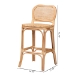 bali & pari Adrena Modern Bohemian Natural Brown Rattan Bar Stool - BSOAdrena-Rattan-BS