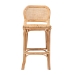bali & pari Adrena Modern Bohemian Natural Brown Rattan Bar Stool - BSOAdrena-Rattan-BS