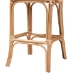 bali & pari Adrena Modern Bohemian Natural Brown Rattan Bar Stool - BSOAdrena-Rattan-BS