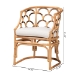 bali & pari Aster Modern Bohemian Natural Brown Rattan Armchair - BSOAster-Rattan-Armchair