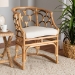 bali & pari Aster Modern Bohemian Natural Brown Rattan Armchair - BSOAster-Rattan-Armchair