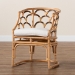 bali & pari Aster Modern Bohemian Natural Brown Rattan Armchair - BSOAster-Rattan-Armchair