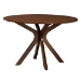 Baxton Studio Maya Modern Grey Fabric and Walnut Brown Finished Wood 7-Piece Dining Set - BSOMaya-Grey/Walnut-7PC Dining Set