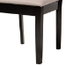 Baxton Studio Karel Modern Beige Fabric and Espresso Brown Finished Wood 5-Piece Dining Set - BSOKarel-Sand/Dark Brown-5PC Dining Set