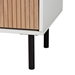 Baxton Studio Karima Mid-Century Modern Two-Tone White and Natural Brown Finished Wood and Black Metal 5-Drawer Storage Cabinet - BSOLCF20158-White/Tan-5DW-Cabinet