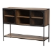Baxton Studio Cardea Modern Industrial Walnut Brown Finished Wood and Black Metal 2-Door Sideboard