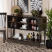 Baxton Studio Cardea Modern Industrial Walnut Brown Finished Wood and Black Metal 2-Door Sideboard - BSOLCF20247-Wood/Metal-Sideboard
