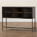 Baxton Studio Cardea Modern Industrial Walnut Brown Finished Wood and Black Metal 2-Door Sideboard - BSOLCF20247-Wood/Metal-Sideboard
