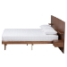 Baxton Studio Graham Mid-Century Modern Transitional Ash Walnut Finished Wood Queen Size Platform Storage Bed with Built-In Nightstands - BSOMG0107-Ash Walnut-Queen