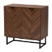 Baxton Studio Sadia Modern Walnut Brown Finished Wood Storage Cabinet