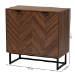 Baxton Studio Sadia Modern Walnut Brown Finished Wood Storage Cabinet - BSOLCF20211282-Walnut-Cabinet