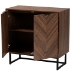 Baxton Studio Sadia Modern Walnut Brown Finished Wood Storage Cabinet - BSOLCF20211282-Walnut-Cabinet