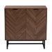 Baxton Studio Sadia Modern Walnut Brown Finished Wood Storage Cabinet - BSOLCF20211282-Walnut-Cabinet