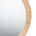 bali & pari Bella Modern Bohemian Natural Brown Mahogany Wood and Natural Rattan Round Mirror - BSOBella-Hardwood-Round-Mirror