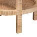 bali & pari Bella Modern Bohemian Natural Brown Mahogany Wood and Natural Rattan 2-Tier End Table - BSOBella-Rattan-ET
