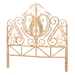 Baxton Studio Caelinus Modern Bohemian Natural Brown Rattan Queen Size Standalone Headboard