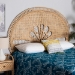 bali & pari Marlette Modern Bohemian Natural Brown Rattan Queen Size Standalone Headboard - BSOHB005-Rattan-HB-Queen