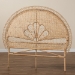 bali & pari Marlette Modern Bohemian Natural Brown Rattan Queen Size Standalone Headboard - BSOHB005-Rattan-HB-Queen