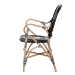 bali & pari Wallis Modern French Two-Tone Black and White Weaving and Natural Rattan Indoor Dining Chair - BSOBC010-W3-Rattan-DC Arm