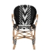 bali & pari Wallis Modern French Two-Tone Black and White Weaving and Natural Rattan Indoor Dining Chair - BSOBC010-W3-Rattan-DC Arm