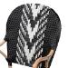 bali & pari Wallis Modern French Two-Tone Black and White Weaving and Natural Rattan Indoor Dining Chair - BSOBC010-W3-Rattan-DC Arm