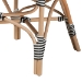 bali & pari Wallis Modern French Two-Tone Black and White Weaving and Natural Rattan Indoor Dining Chair - BSOBC010-W3-Rattan-DC Arm