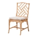 Baxton Studio Rio Modern Bohemian Natural Brown Rattan Dining Chair