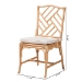 bali & pari Rio Modern Bohemian Natural Brown Rattan Dining Chair - BSORio-Rattan-DC
