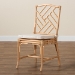 bali & pari Rio Modern Bohemian Natural Brown Rattan Dining Chair - BSORio-Rattan-DC