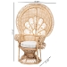 bali & pari Ediva Modern Bohemian Natural Brown Rattan Peacock Accent Chair - BSOPeacock-001-Rattan-AC