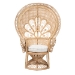 bali & pari Ediva Modern Bohemian Natural Brown Rattan Peacock Accent Chair - BSOPeacock-001-Rattan-AC