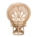 bali & pari Ediva Modern Bohemian Natural Brown Rattan Peacock Accent Chair - BSOPeacock-001-Rattan-AC