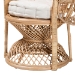 bali & pari Ediva Modern Bohemian Natural Brown Rattan Peacock Accent Chair - BSOPeacock-001-Rattan-AC