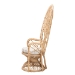 bali & pari Fedra Modern Bohemian Natural Brown Rattan Peacock Accent Chair - BSOPeacock-006-Rattan-AC