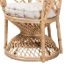 bali & pari Fedra Modern Bohemian Natural Brown Rattan Peacock Accent Chair - BSOPeacock-006-Rattan-AC