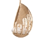 bali & pari Umika Modern Bohemian Natural Brown Rattan Hanging Chair - BSOHC001-Rattan-Hanging Chair