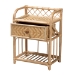 bali & pari Kobie Modern Bohemian Natural Brown Rattan 1-Drawer Nightstand - BSOKobie-Rattan-NS