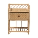 bali & pari Kobie Modern Bohemian Natural Brown Rattan 1-Drawer Nightstand - BSOKobie-Rattan-NS