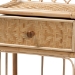 bali & pari Kobie Modern Bohemian Natural Brown Rattan 1-Drawer Nightstand - BSOKobie-Rattan-NS