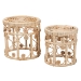 Baxton Studio Bowie Modern Bohemian Natural Brown Rattan 2-Piece Nesting End Table Set
