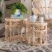 bali & pari Bowie Modern Bohemian Natural Brown Rattan 2-Piece Nesting End Table Set - BSORT010-Rattan-Nesting Table