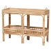 Baxton Studio Lombok Modern Bohemian Natural Brown Rattan Console Table