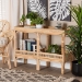 bali & pari Lombok Modern Bohemian Natural Brown Rattan Console Table - BSOLombok-Rattan-Console Table