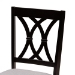 Baxton Studio Maya Modern Grey Fabric and Espresso Brown Finished Wood 5-Piece Dining Set - BSOMaya-Grey/Dark Brown-5PC Dining Set