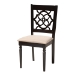 Baxton Studio Sadie Modern Beige Fabric and Espresso Brown Finished Wood 5-Piece Dining Set - BSOSadie-Sand/Dark Brown-5PC Dining Set