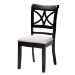 Baxton Studio Brooke Modern Grey Fabric and Dark Brown Finished Wood 5-Piece Dining Set - BSOBrooke-Grey/Dark Brown-5PC Dining Set
