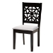 Baxton Studio Aiden Modern Grey Fabric and Dark Brown Finished Wood 5-Piece Dining Set - BSOAiden-Grey/Dark Brown-5PC Dining Set