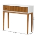 bali & pari Odile Mid-Century Modern Two-Tone Natural Brown and White Bayur Wood 1-Drawer Console Table - BSOOND6-Console