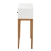 bali & pari Odile Mid-Century Modern Two-Tone Natural Brown and White Bayur Wood 1-Drawer Console Table - BSOOND6-Console